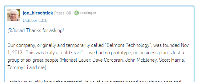 Onshape, which started out as Belmont, was incorporated about two years after AWV Informatik had already started creating code for a full-browser CAD program. (Picture courtesy of Onshape.)