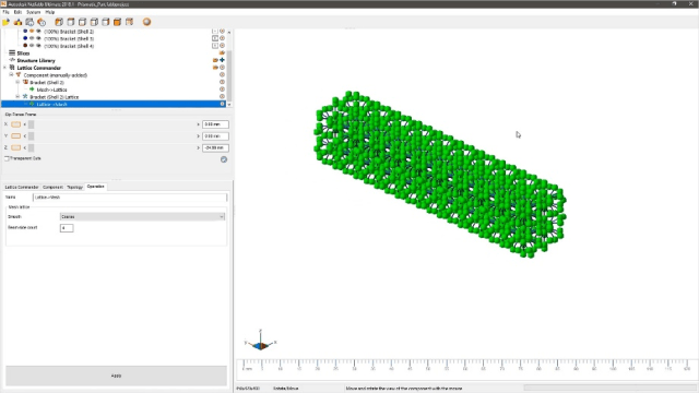 Screenshot of Lattice Commander in Netfabb 2019. (Image courtesy of Autodesk.)