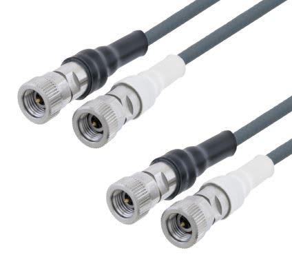 40 GHz skew matched cable pairs. (Image courtesy of Pasternack.)