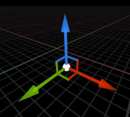 Figure 4. Transform widget arrows, which can be dragged to move your assets in the Viewport. The colors of the arrows correspond to the axes displayed in the Transform menu. You can read more about transforming actors at this link.