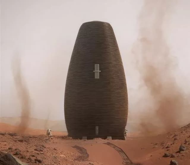 AI SpaceFactory’s cylindrical Marsha design. (Image courtesy of NASA.)