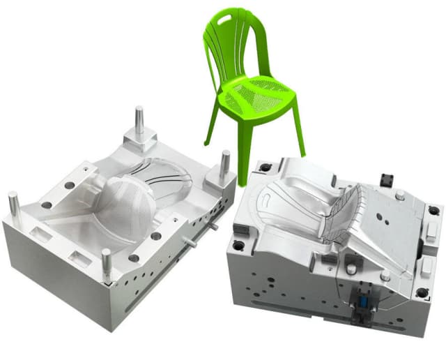 Injection molding allows for high-volume production of simply designed products, such as this chair. (Image courtesy of SOFITEL.)