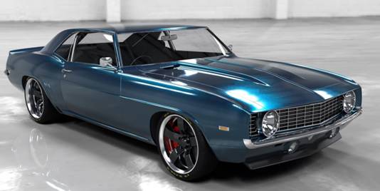 Figure 3. This '69 Camaro took about 7 minutes to render on full settings at 4K. (Image courtesy of the author.)