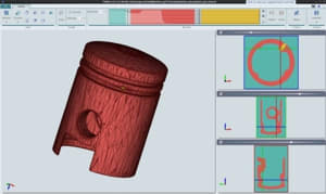 3D model of a piston reconstructed using CT data. (Image courtesy of Beta CAE Systems.)