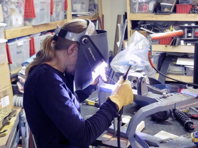 Figure 4. When asked what superhero she could be, Håkansson said she already is one. “I can already fuse metal.”(Image courtesy of evahakanssonracing.com.)