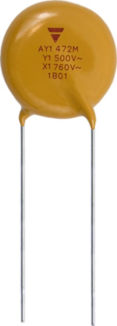 AY1 capacitor. (Image courtesy of RS Components.)