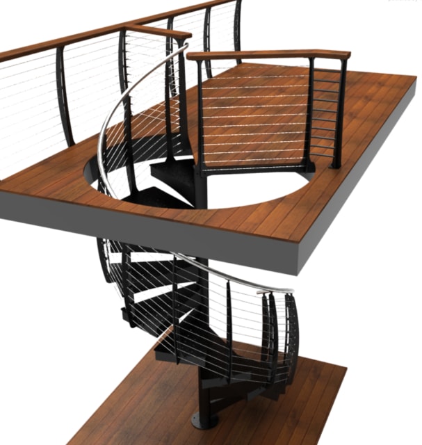 A Keuka spiral staircase. (Image courtesy of Keuka Studios.)