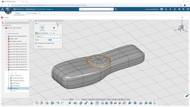 3D Sculptor uses subdivision modeling, making it easier to create organic shapes for industrial design. (Picture courtesy of Dassault Systèmes.)