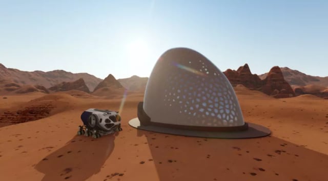 Albert Kahn Associates is famous for its Detroit landmarks, but the firm’s latest design is built for Martian soil. (Image courtesy of NASA.)