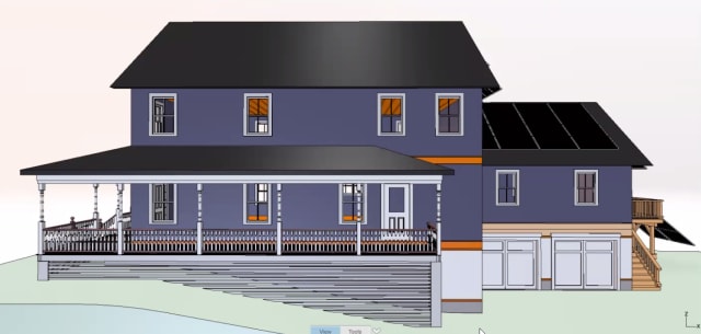 But one thing led to another, and before too long, the entire house exterior was modeled.