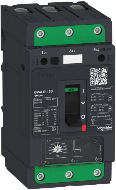 TeSys GV4 range of motor circuit breakers. (Image courtesy of RS Components.)