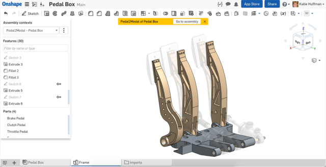 Onshape’s Managed In-Context Design finally allows users control over when their model relationships update. (Image courtesy of Onshape )