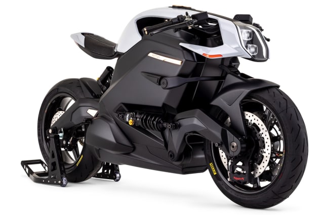 If you have to ask, you can’t afford it. The Arc Vector electric motorbike is inexplicably priced at over $100,000. (Picture courtesy of Ultimate Motorcycling.)