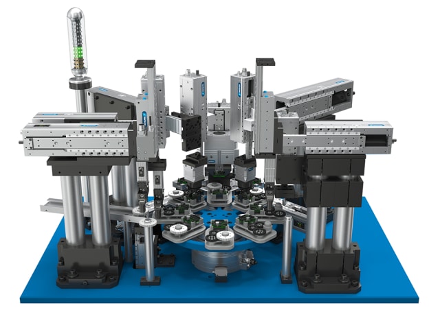 Library of mechatronic gripping systems components. (Image courtesy of SCHUNK.)