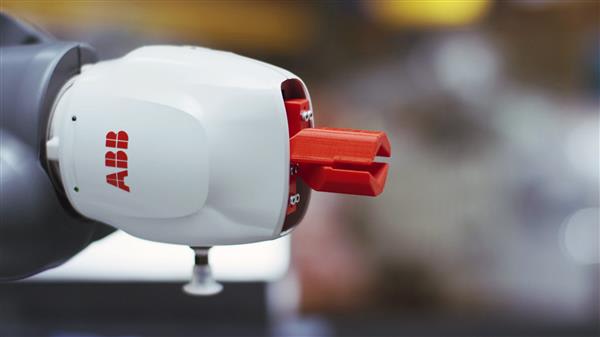 Gripper printed in PLA plastic. (Image courtesy of ABB.)