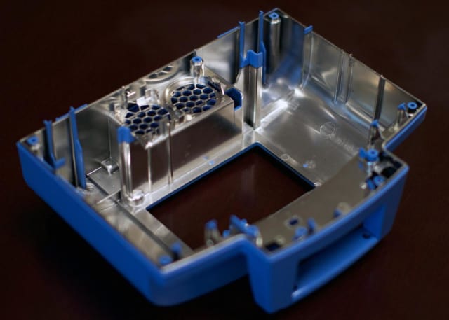 medical device with a metalized interior to prevent EMI.