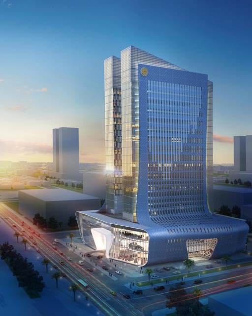 3D model of the Burj Alfardan. (Image courtesy of Arab Engineering Bureau.)