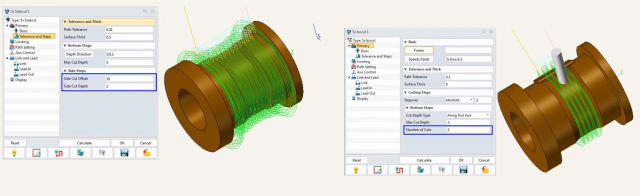Figure 16. New options to settings multiple layer cutting (5x side cut, 5x Iso cut).