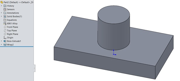 The intended results from using the Wrap tool.