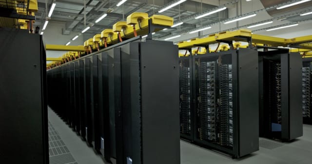 Pictured above is the SuperMUC-NG, ninth fastest supercomputer in the world. It scored 19.5 petaflops and was installed at the Leibiniz Supercomputing Center in Germany. It was built by Lenovo and runs on Intel Platinum Xeon processors. (Image courtesy of the Leibiniz Supercomputing Center.)