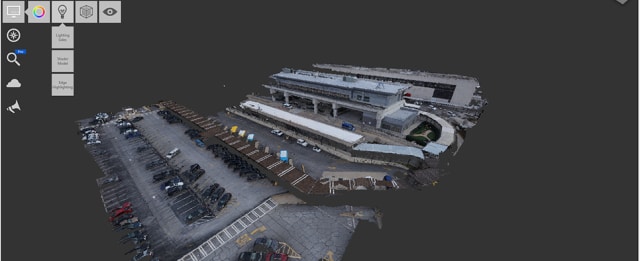 A point cloud of the parking garage at ATL. (Image courtesy of Atkins Global.)