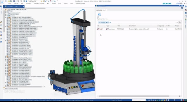 Requirements window in Solid Edge 2019. (Image courtesy of Siemens.)
