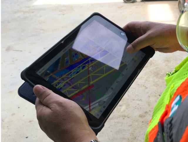 When a steel joint was questioned, the iPad showed it to be exactly where it was supposed to be.
