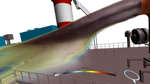 Figure 10. A CFD simulation in VR! (Image courtesy of Siemens.)