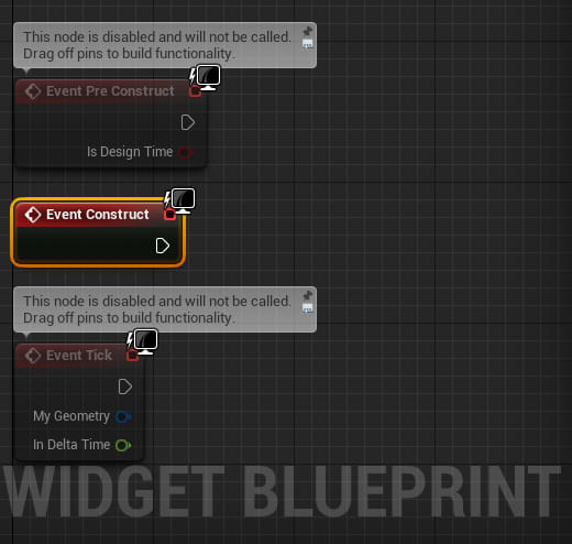 Figure 21. Choosing the Event Construct node.
