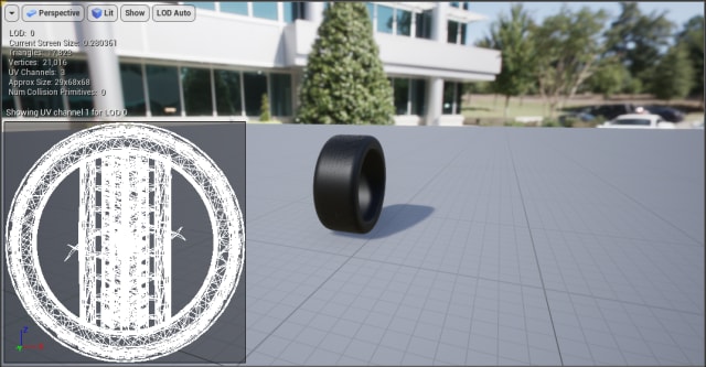 Figure 27. UV lightmap of a tire.