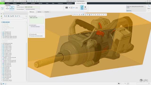 The enclosure volume feature in Creo 11. (Image: PTC.)