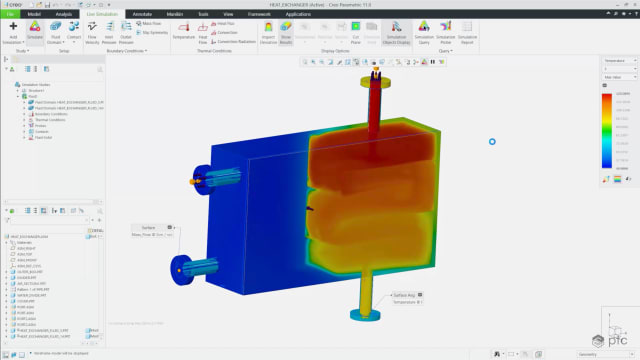 Creo Simulation Live now includes conjugate heat transfer. (Image: PTC.)