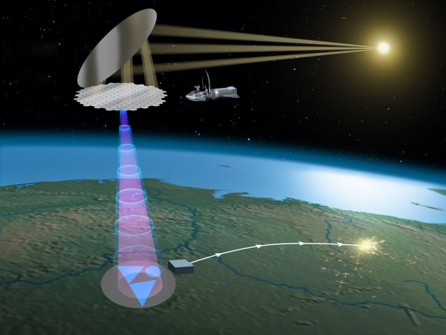 Illustration of a space-based solar power station. (Image: Virtus Solis.)