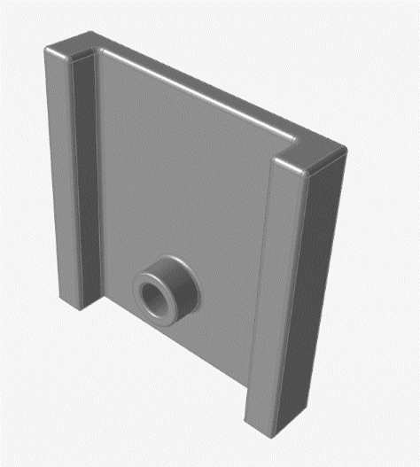 Plastic part to be injection molded. (Image courtesy of Altair.)