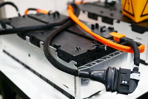 The battery of an electric car. (Stock image.)