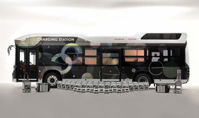 Moving e mobile emergency power station. (Image courtesy of Toyota.)