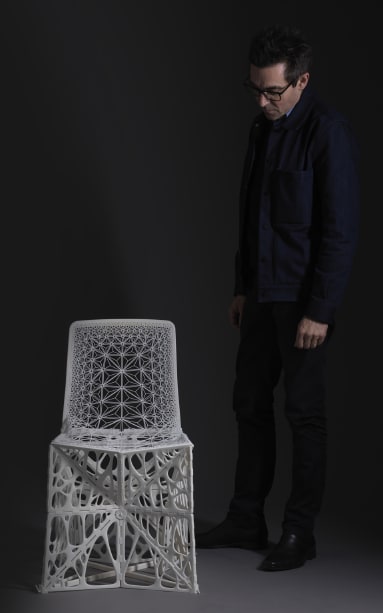 The TAMU chair developed by celebrated French designer Patrick Jouin in collaboration with Dassault Systèmes. (Picture courtesy of Dassault Systèmes.)