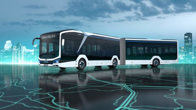 MAN Lion’s City E electric bus. (Image credit of MAN.)
