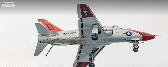 The T-45 Goshawk was designed and built by American company McDonnell Douglas (MDC) and British Aerospace (BAE) in the 1970s during a period where the US Navy was replacing their previous generation of jet trainer aircraft, replacing both the T-2 and T-4. (Image courtesy of BISim.)