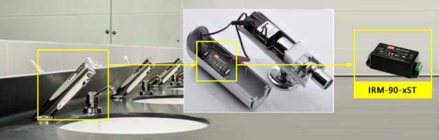 The MEAN WELL IRM power supply PCB mount model. (Image courtesy of MEAN WELL.)