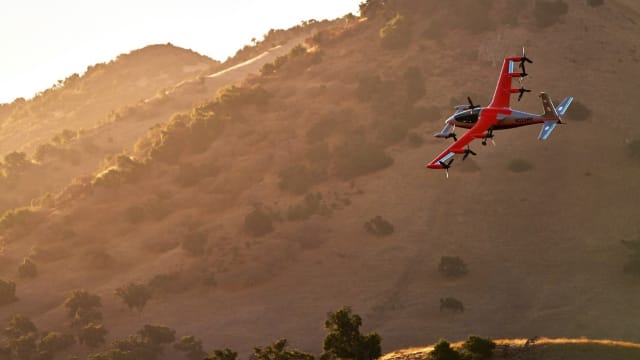 The Kitty Hawk Heaviside eVTOL air taxi. (Image courtesy of Kitty Hawk.)