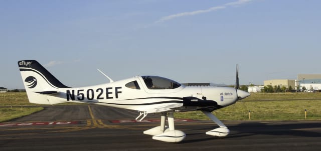 The Bye Aerospace eFlyer electric plane.