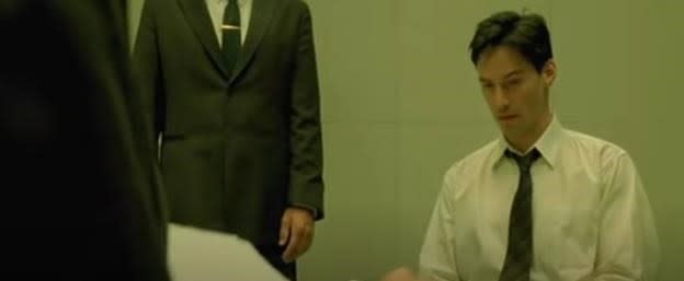 “One of these lives has a future,“ says Agent Smith to Neo in The Matrix. Could this scene have played out when Gian Paolo Bassi was offered a choice between 3DEXPERIENCE Works and SOLIDWORKS? (Picture from YouTube, movie by Warner Brothers.)