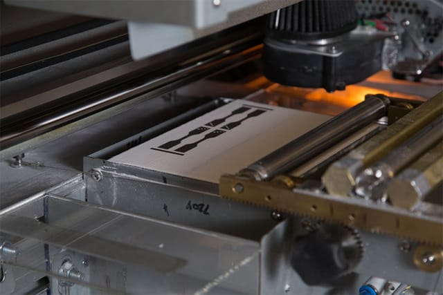 An MJF testbed for printing test coupons and other parts to determine material printability within the lab. (Image courtesy of HP.)
