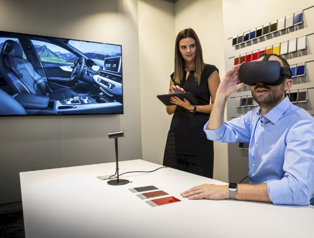 Audi engineers using VR for automotive design. (Image courtesy of Audi.)