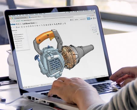 With its dual-CAD strategy, its cloud investment and its SaaS business model, PTC is one of the industry's most proactive players. Above: Onshape in action.