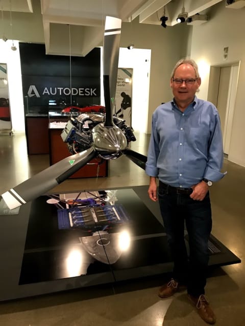 Scott Borduin, CTO of Autodesk, visits the company's Market St office, in San Francisco.