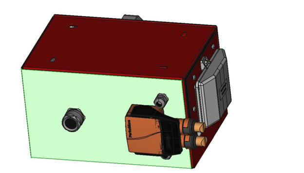 Stäubli PerforMore connectors in place, connecting the SOR NS bus batteries to the charging socket cabinet. The 90-degree design allows the connectors to fit in a tight space. (Image courtesy of Stäubli.)