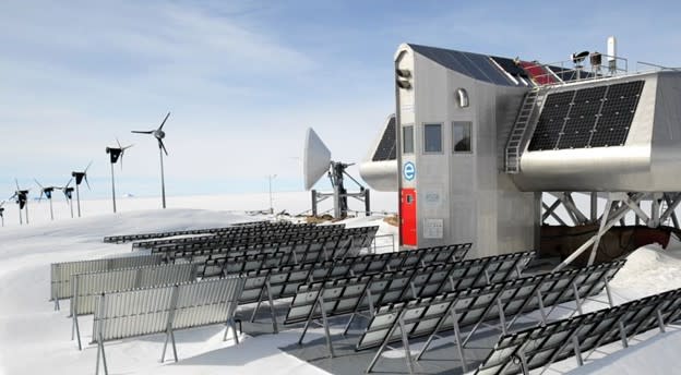 Renewable energy in Antarctica. (Image courtesy of AntarcticStation.org.)