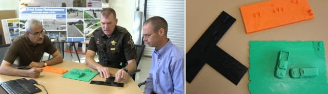 3D prints of accident scenes can help law enforcement and first responders better study and document vehicular crash scenes. (Image credit Erin Easterling/Purdue University.)